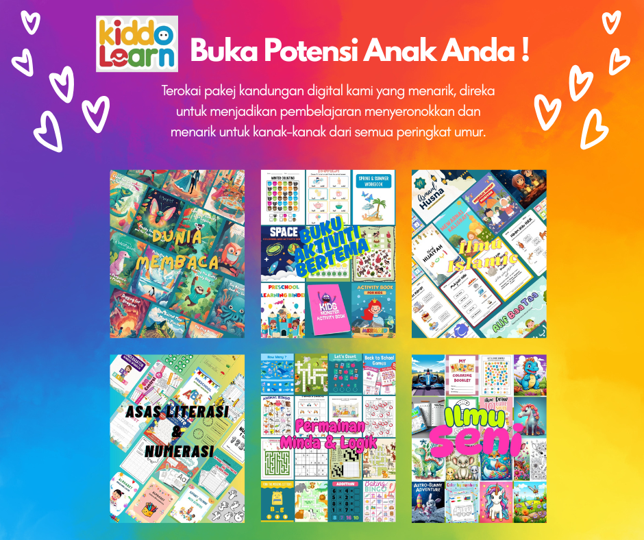 pakej lengkap kiddolearn worksheet